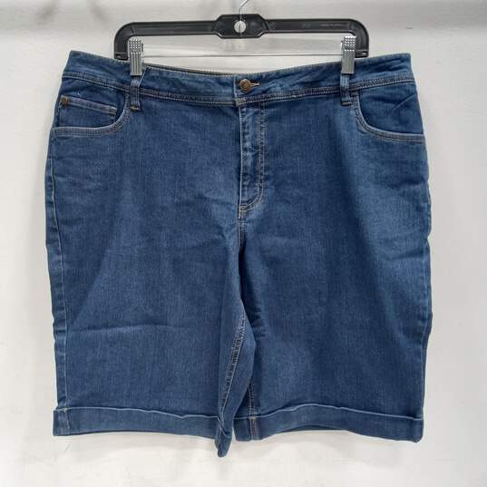Women's Woman Within Denim Mom Shorts Size 18W image number 1