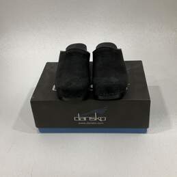 NIB Dansko Womens Black Leather Round Toe Slip On Clog Shoes Size 36