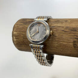 Designer Bulova 98P156 Silver And Gold-Tone Analog Bracelet Wristwatch