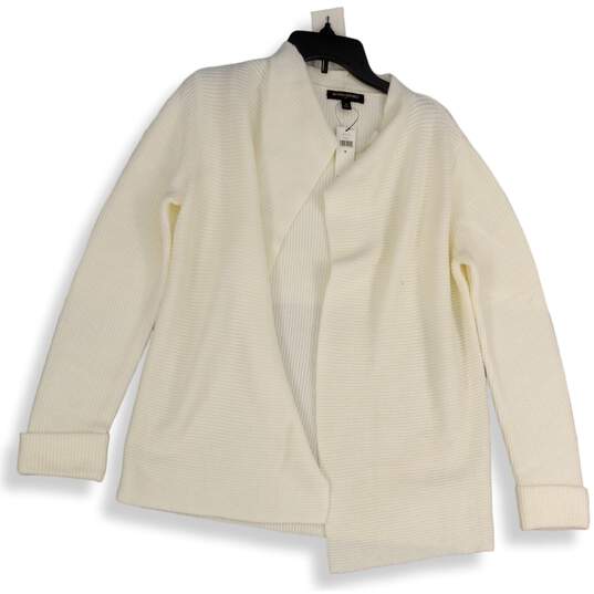 NWT Banana Republic Womens White Long Sleeve Open Front Cardigan Sweater Size M image number 1