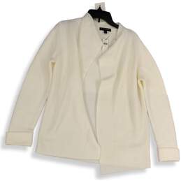 NWT Banana Republic Womens White Long Sleeve Open Front Cardigan Sweater Size M