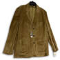 NWT Mens Brown Long Sleeve Notch Lapel Pockets Three Button Blazer Size L image number 1