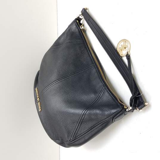 Michael Kors Black Pebble Leather Shoulder Bag Purse