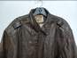 HQ Global Identity G-III Men's Brown Leather Bomber Jacket image number 5