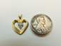 Romantic 14K Yellow Gold Diamond Accent Open Heart Pendant 1.5g image number 4