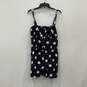Womens Black Polka Dots Sleeveless Button Front One-Piece Romper Size 12 image number 1
