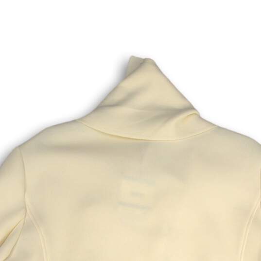 Anne Klein Womens White Long Sleeve Side Pocket Asymmetrical Scuba Jacket Sz XL image number 4