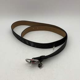 Michael Kors Womens Black Beige Signature Print Adjustable Waist Belt Size 2X