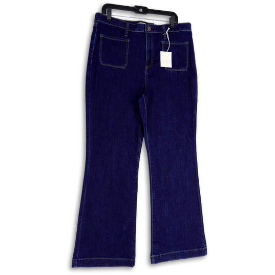 NWT Womens Blue Denim Dark Wash Pockets Regular-Fit Bootcut Jeans Size 18 image number 1