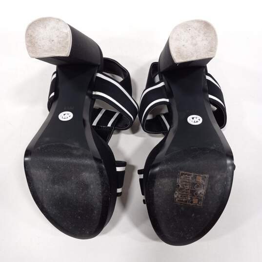 Women's Black Becker Contrast-Trim Platform Sandals Size 6 1/2M image number 8