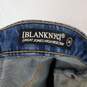 Blank NYC Blue Cotton Floral Embroidered Raw Hem Ankle Crop Flare Jean WM Size 26 image number 3