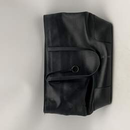 Shinola Womens Black Leather Double Handle Outer Zipper Pocket Tote Bag Purse alternative image