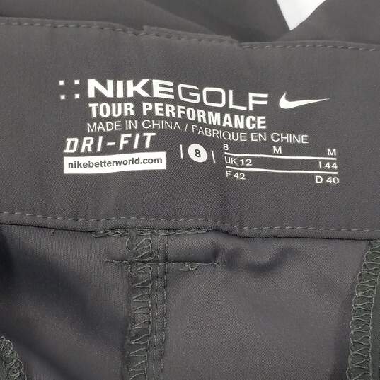 Nike Women's Gray Dri-Fit Tour Performance Golf Shorts Size 8 image number 5