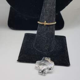 Sterling Silver Crystal Garnet & Metal Necklace Ring Pendant Bundle 6pcs 13.3g alternative image