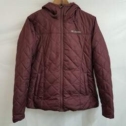 Columbia burgundy insulated women's fuzzy zip jacket M