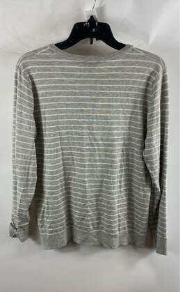 NWT Jones New York Womens Light Gray Ivory Striped Cardigan Sweater Size XL alternative image