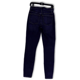 Womens Blue Denim Stretch Medium Wash Pockets Skinny Leg Jeans Size 28T alternative image