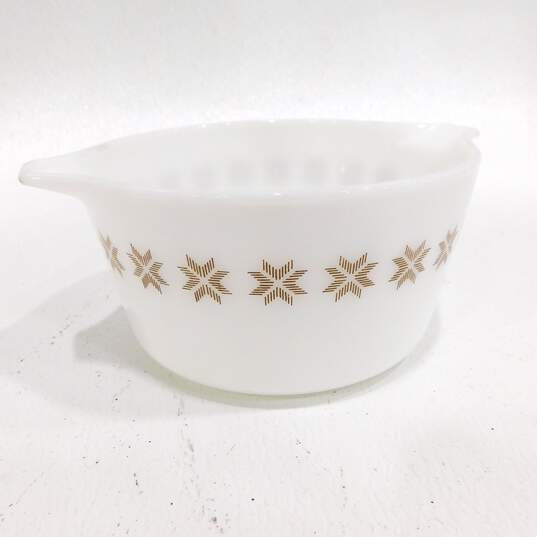 Vintage Pyrex Town & Country Brown on White Yellow & Orange Casserole Dishes image number 5