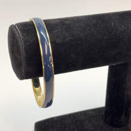 Designer J. Crew Gold-Tone Blue Enameled Fashion Bangle Bracelet