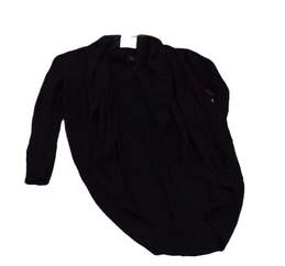 Womens Black Long Sleeve Open Front Cardigan Sweater Size XS alternative image