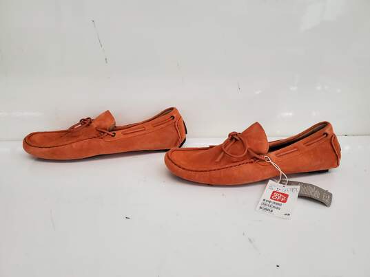 H&M Orange Suede Loafers Size 8.5 NWT image number 1