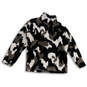 Womens Multicolor Camo Mock Neck 1/4 Zip Long Sleeve Pullover Sweater Sz L image number 1