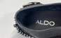 Aldo Leather Saftey Pin Detail Lace Up Sneakers Black 9 image number 7