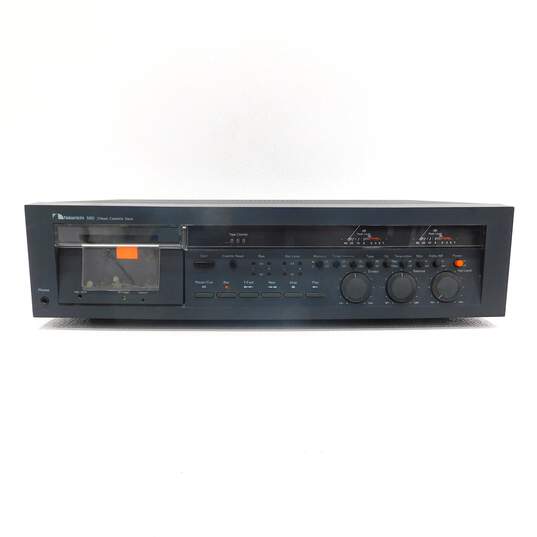 VNTG Nakamichi Brand 580 Model Two (2) Head Cassette Deck w/ Power Cable (Parts and Repair) image number 1