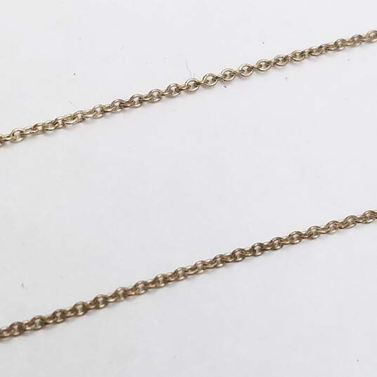 Tiffany & Co. Elsa Peretti 925 Silver Bean Pendant Necklace W/Bag/COA 3.9g image number 3