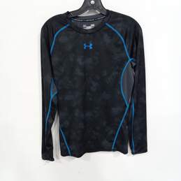 Under Armour Men's Black Heatgear Compression LS Activewear Shirt Size L