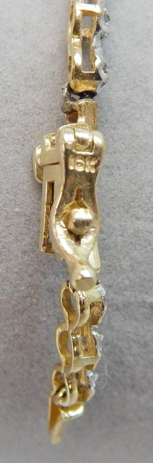 10K Yellow Gold 0.40 CTTW Diamond Tennis Bracelet - For Repair 5.2g image number 4