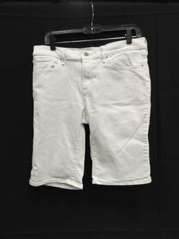White Jean Shorts Size 31