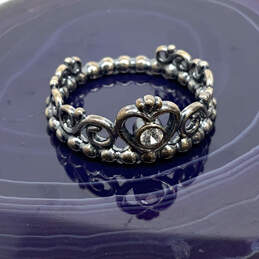 Designer Pandora S925 ALE 52 Sterling Silver Cubic Zirconia Crown Ring alternative image