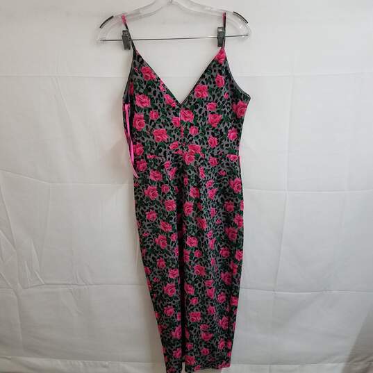 Betsey Johnson pink floral strapless printed dress 6 nwt image number 2