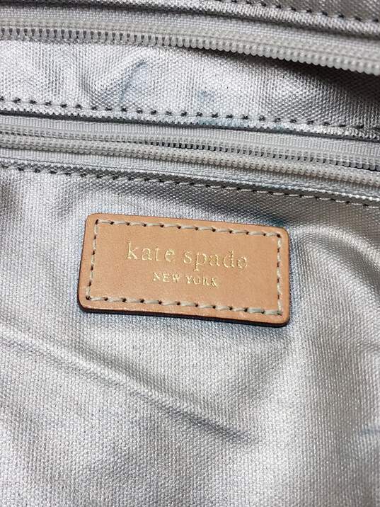 Kate Spade Black Nylon Travel Tote Bag Pink Stripe image number 5