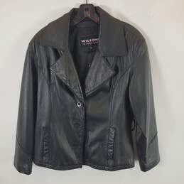 Wilson's Leather Men Black Leather Jacket L