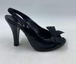 Authentic Moschino Cheap And Chic Black Patent Slingback Pump W 6.5