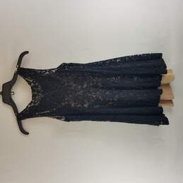 Free People Womens Black Lace Mini Dress XS alternative image