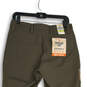 NWT Mens Brown Flat Front Pockets Straight Leg Chino Pants Size 30x30 image number 3