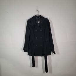 NWT Womens Notch Lapel Long Sleeve Belted Double Breasted Trench Coat Size XL