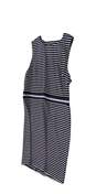 Womens Blue White Striped Crew Neck Sleeveless Sheath Dress Size XL image number 3