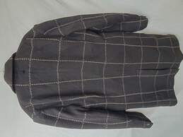 Unisex Wool Plaid Hatchet Coat Brown Sz M/M alternative image