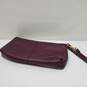 Wm COACH Purple Leather Wristlet Purse Bag image number 4