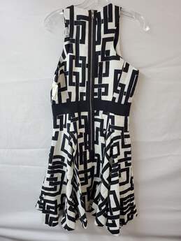 Milly of New York Black & White Sleeveless Dress Size 8 alternative image