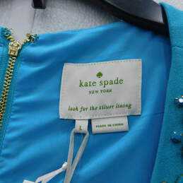Kate Spade NY Teal Jewel Neckline Dress Womens Size Large alternative image