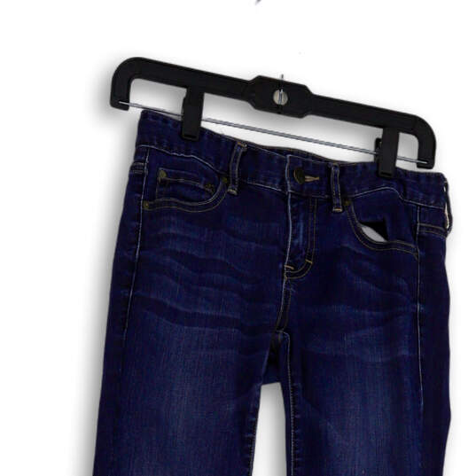 Womens Blue Denim Medium Wash Pockets Stretch Skinny Leg Jeans Size 25 image number 3