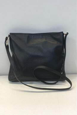 COACH Black Leather Crossbody Top Zip Tote Bag alternative image