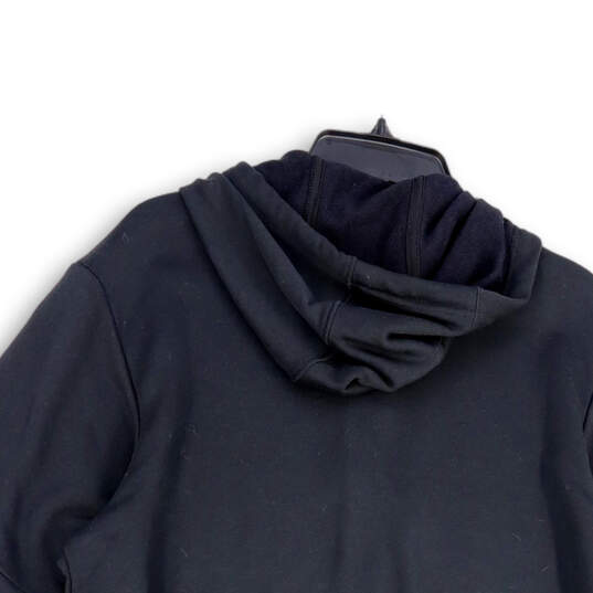 NWT Mens Black White Long Sleeve Hooded Pockets Full-Zip Track Jacket Sz L image number 4