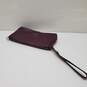 Wm COACH Purple Leather Wristlet Purse Bag image number 3