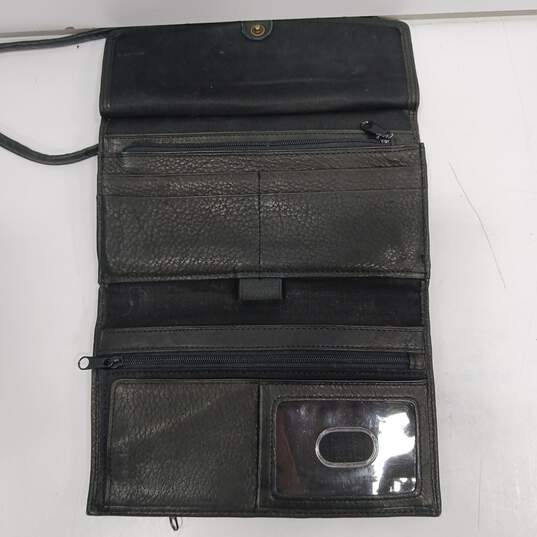 Pair of Fossil Black Leather Wallet & Purse image number 4
